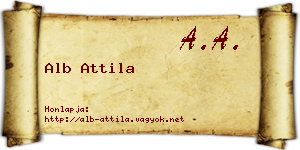 Alb Attila névjegykártya