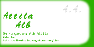 attila alb business card